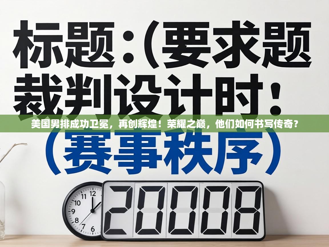 美国男排成功卫冕,再创辉煌!荣耀之巅,他们如何书写传奇? 第2张